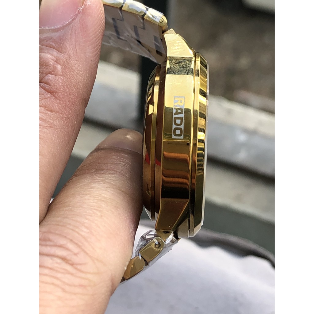 Đồng hồ nam  đồng hồ máy nhật vỏ vàng mặt vàng