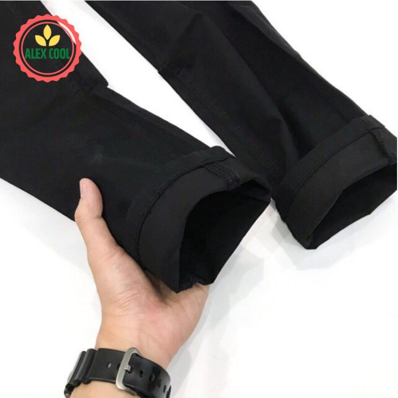Quần bò jean nam Skiny tenji đen trơn ống côn đẹp kiểu dáng cao cấp Shop Baggy nam 002