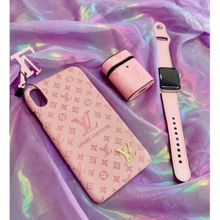 (HOT) Ốp lưng iphone LV Hồng siêu phẩm bằng da KÈM LOGO LV SANG CHẢNH Full Viền ip 6plus-pro max