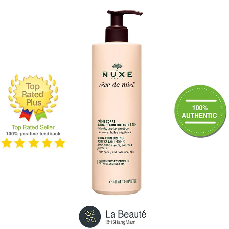 Nuxe Body Cream Rêve De Miel - Dưỡng Thể Tinh Chất Mật Ong 400ml