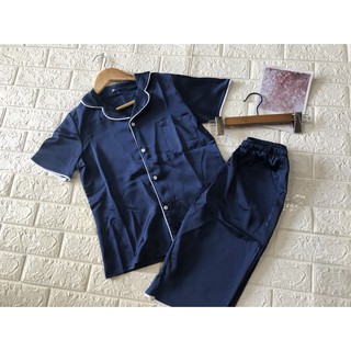 bộ pijama lửng lụa chạy viền hot hit