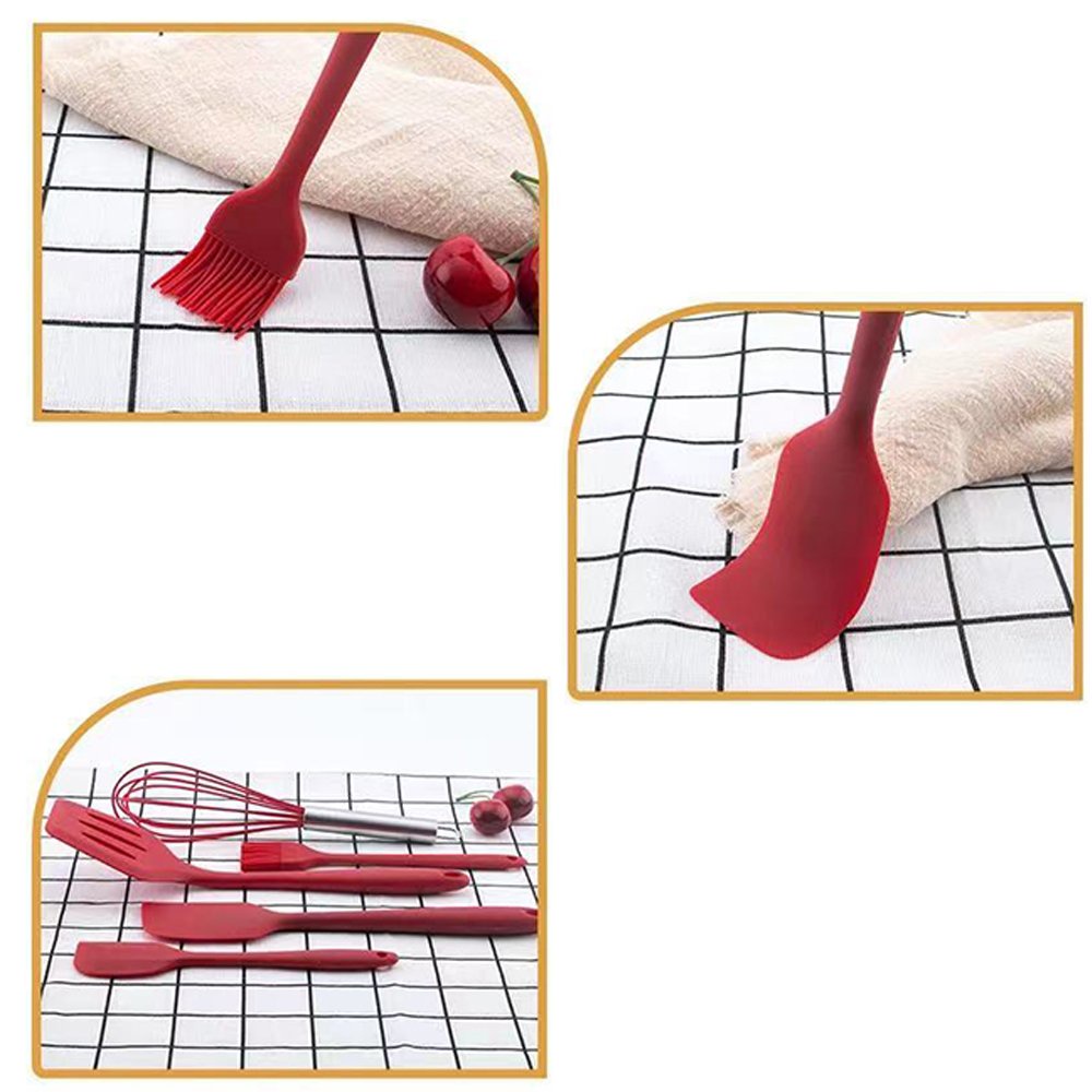 Dụng cụ làm bánh, bộ dụng cụ nhào bột làm bánh thủ công 5 chi tiết, chất liệu silicone cao cấp - BAKER MART