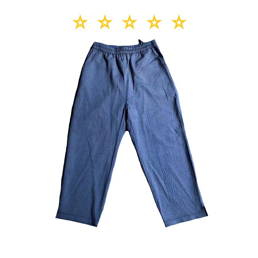 Quần lửng nữ ống suông lưng thun mặc nhà chất đũi Nhật bigsize 48kg-70kg - kimshop