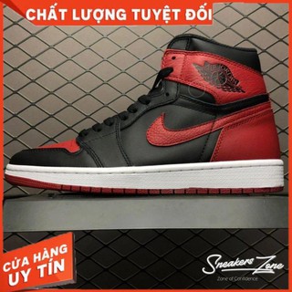 (FREESHIP+HỘP+QUÀ) Giày thể thao AIR JORDAN 1 Retro High BRED Đỏ đen cao cổ siêu đẹp cho nam và nữ Sneaker Zone