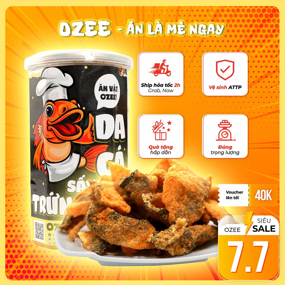 Da cá trứng muối Ozee hộp 200g, Ăn vặt Hà Nội - Ăn là mê ngay