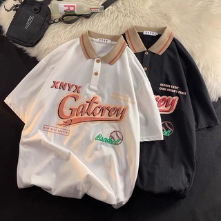 Áo thun có cổ from rộng chất cotton Gatorey