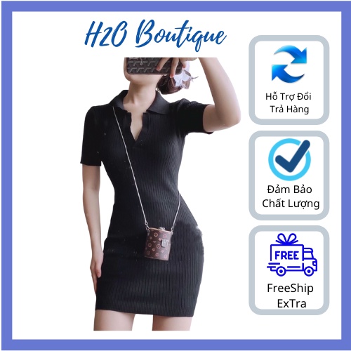 Váy Body Len Tăm Có Cổ Lịch Sự H2O Boutique - 012