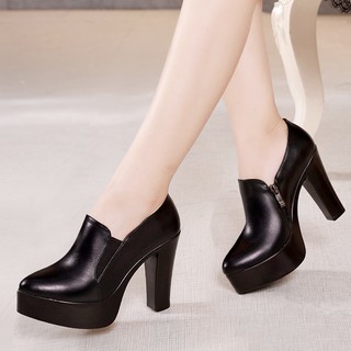 Order bốt nữ cổ thấp gót vuông size từ 32 đến 43 hi118