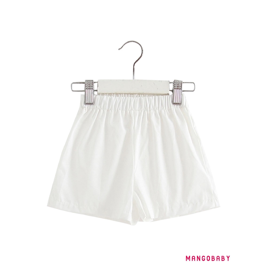 Quần Short Cotton Màu Trơn Cho Bé Gái