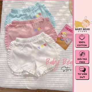 Quần đùi cho bé gái, Quần short bé gái chất liệu cotton thoáng mát cho bé 08-20KG