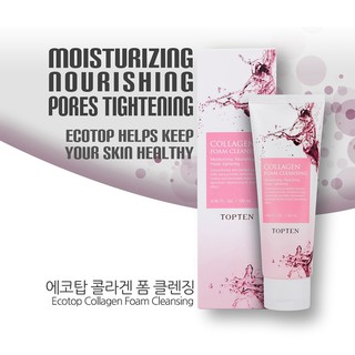 Sữa Rửa Mặt Collagen Foam Cleansing Ecotop 120Ml