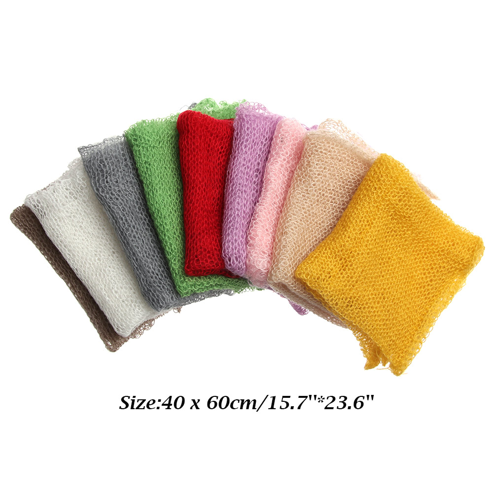 ❤LANSEL❤ 1pc Luxury Baby Photography Props Auxiliary Stretch Knit Wrap Blanket Elastic Boys Girls Soft Long Fashion Studio Shoot Warm Winter Newborn Wrap/Multicolor