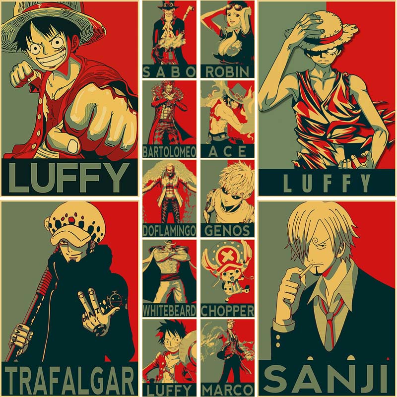 Poster Phim Hoạt Hình One Piece Treo Tường Trang Trí