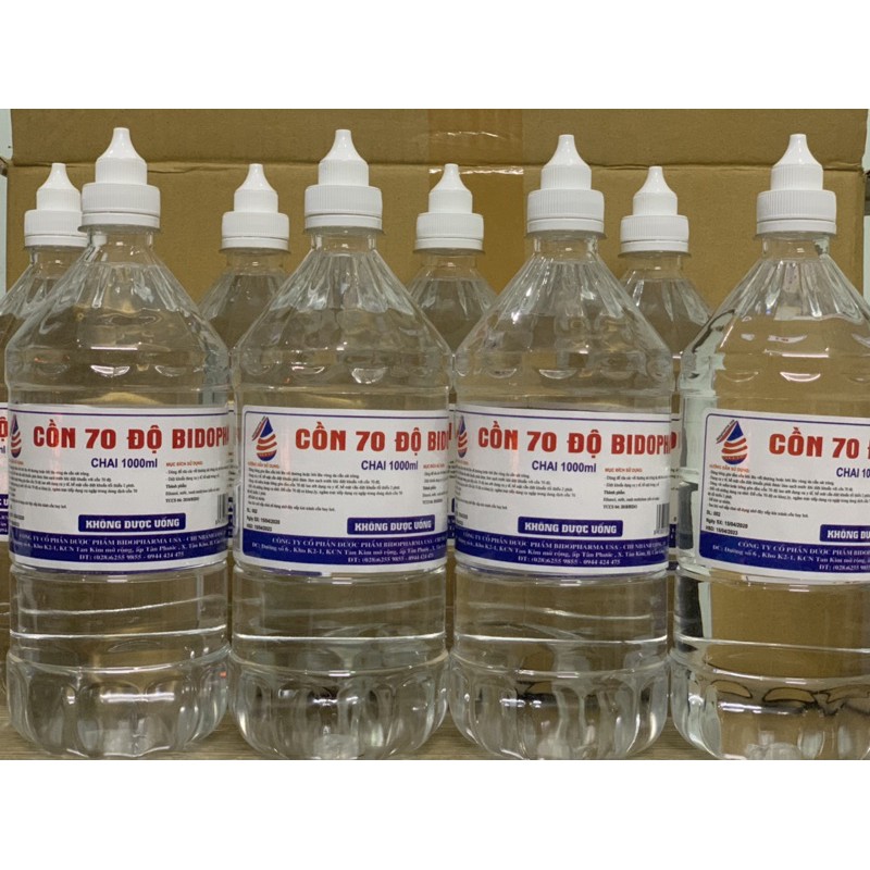 Cồn 70 độ Bidopha (chai/1000ml)