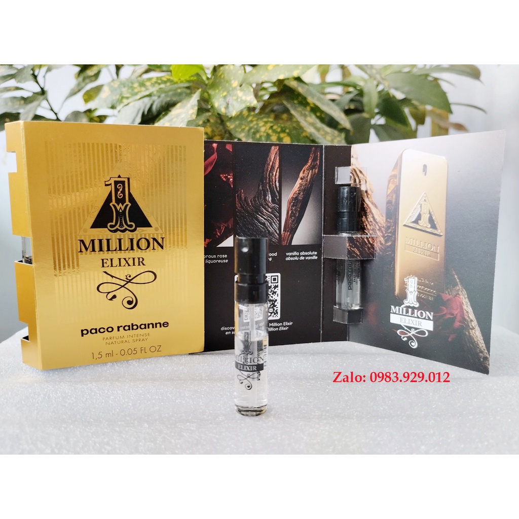 [Mẫu mới 2022] Mẫu thử Nước hoa Vial Nam Paco Rabanne 1 Million Elixir