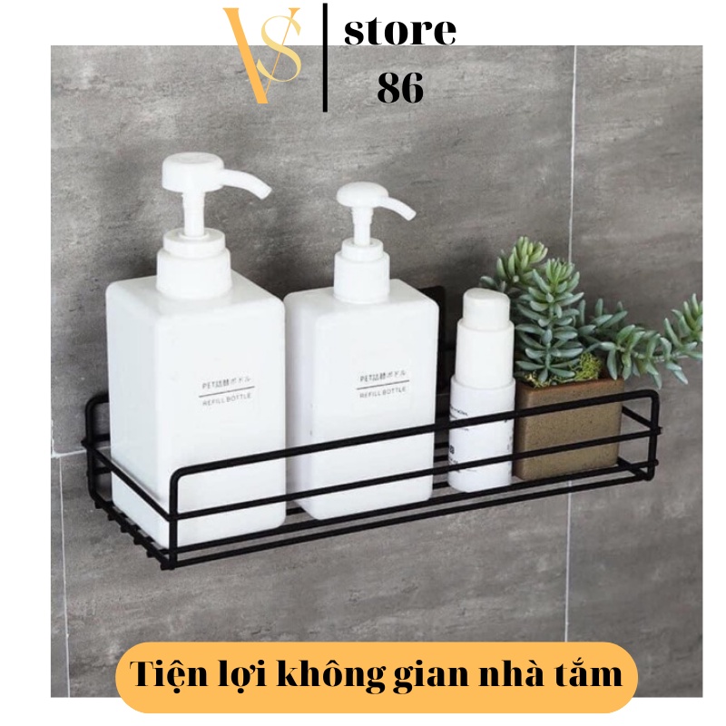 Kệ Sắt Dán Tường Nhà Tắm,Kệ Hình Chữ Nhật Cho Nhà Bếp ,Tiện Lợi, Dễ Sử Dụng, Siêu Chắc Chắn
