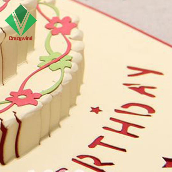 Thiệp mừng sinh nhật hình bánh kem 3D bằng giấy độc đáo