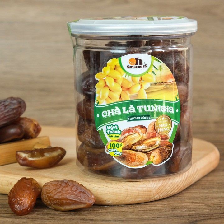 Chà Là Khô Không Cành Deglet Nour Smile Nuts hộp 285g