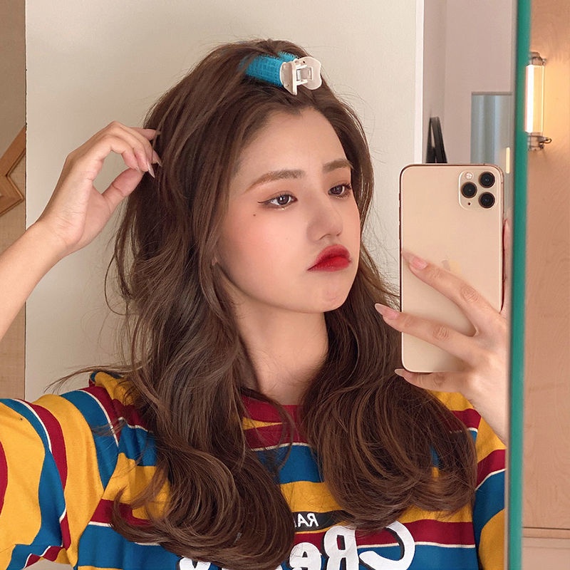 Kẹp Tóc Mái Ngang Trán / Tóc Mái Giả Lông Xù Hình Đầu Lâu Không Đường May