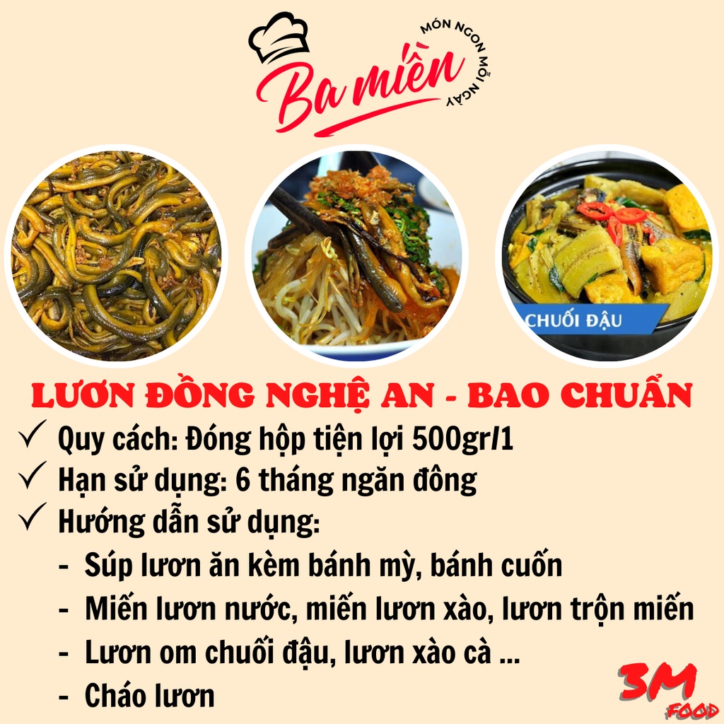 Thịt lươn đồng, Lươn đồng nghệ an ướp chuẩn vị  3M FOOD DS