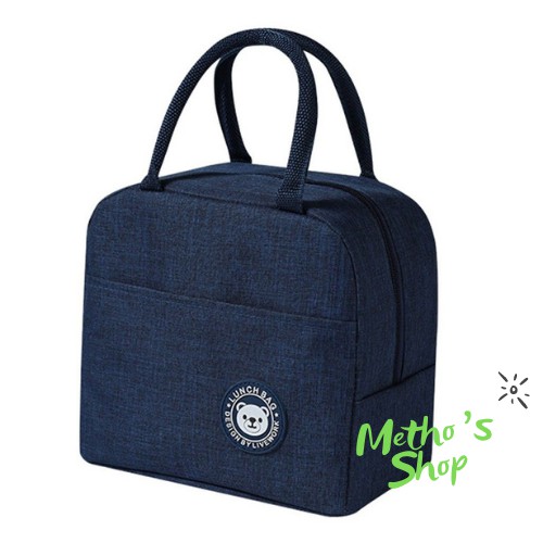 Túi đựng hộp cơm văn phòng giữ nhiêt cao cấp chống thấm nước Lunch Bag Màu xanh