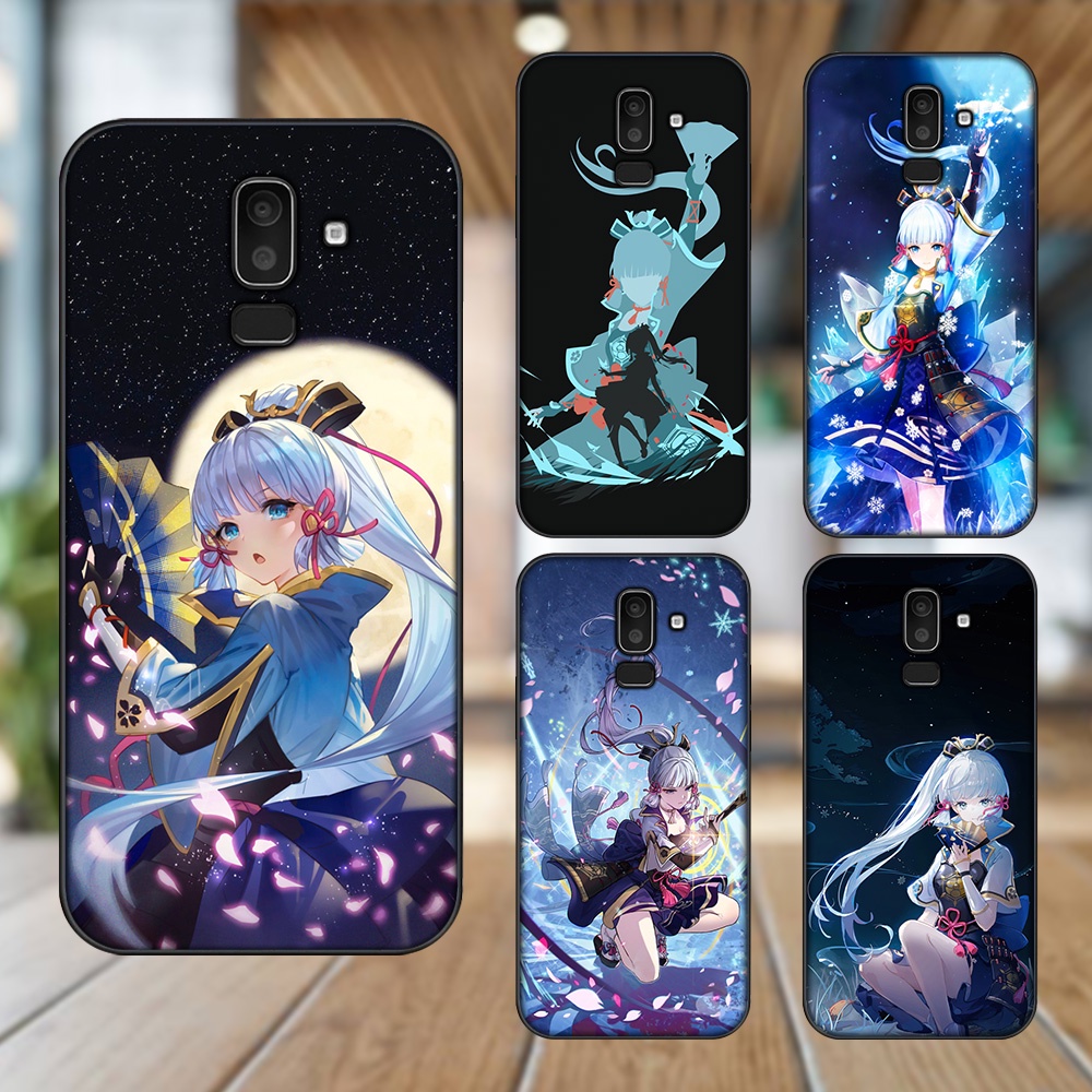 Ốp lưng Samsung J8 viền đen in hình Ayaka Genshin Impact