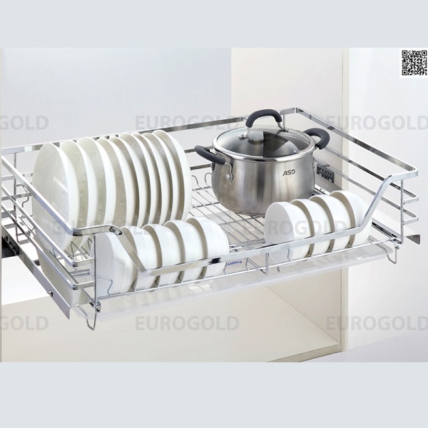Giá bát đĩa nan dẹt đa năng  Eurogold Chất liệu inox 304 cao cấp đạt tiêu chuẩn châu Âu - Hàng chính hãng