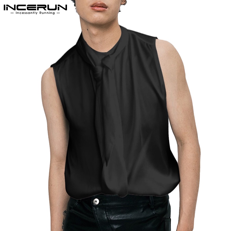 Áo sơ mi INCERUN không tay thời trang mùa hè cho nam