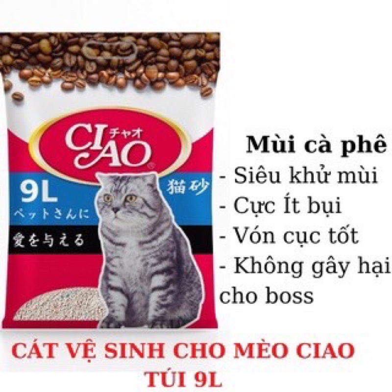 [Hoả tốc nội thành hcm- giá rẻ chất lượng ] Cát vệ sinh cho mèo Ciao 9L