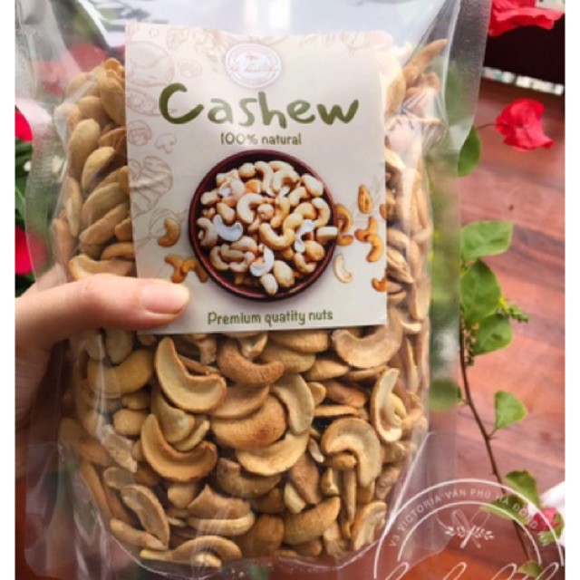 500G HẠT ĐIỀU NGUYÊN VỊ BỂ ĐÔI RANG MỘC CHÍN KHÔNG PHỤ GIA HP Healthy