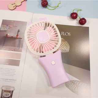 Quạt mini cầm tay tích điện 2 trong 1 gấp gọn để bàn