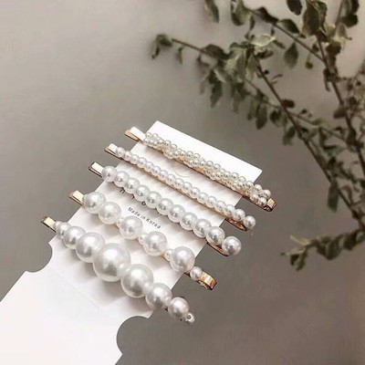 Kẹp Tóc Đính Ngọc Phong Cách Hàn Quốc [Sét 5 chiếc] (SP000620).