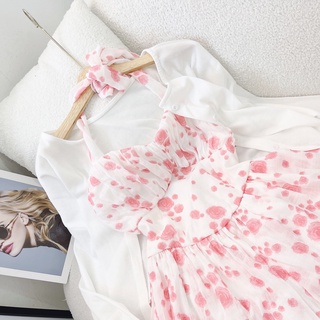 ĐẦM HOA HỒNG + CARDIGAN