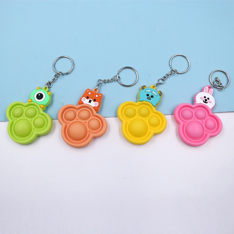 Móc khoá Pop it giúp thư giãn - xã stress kèm hoạt hình