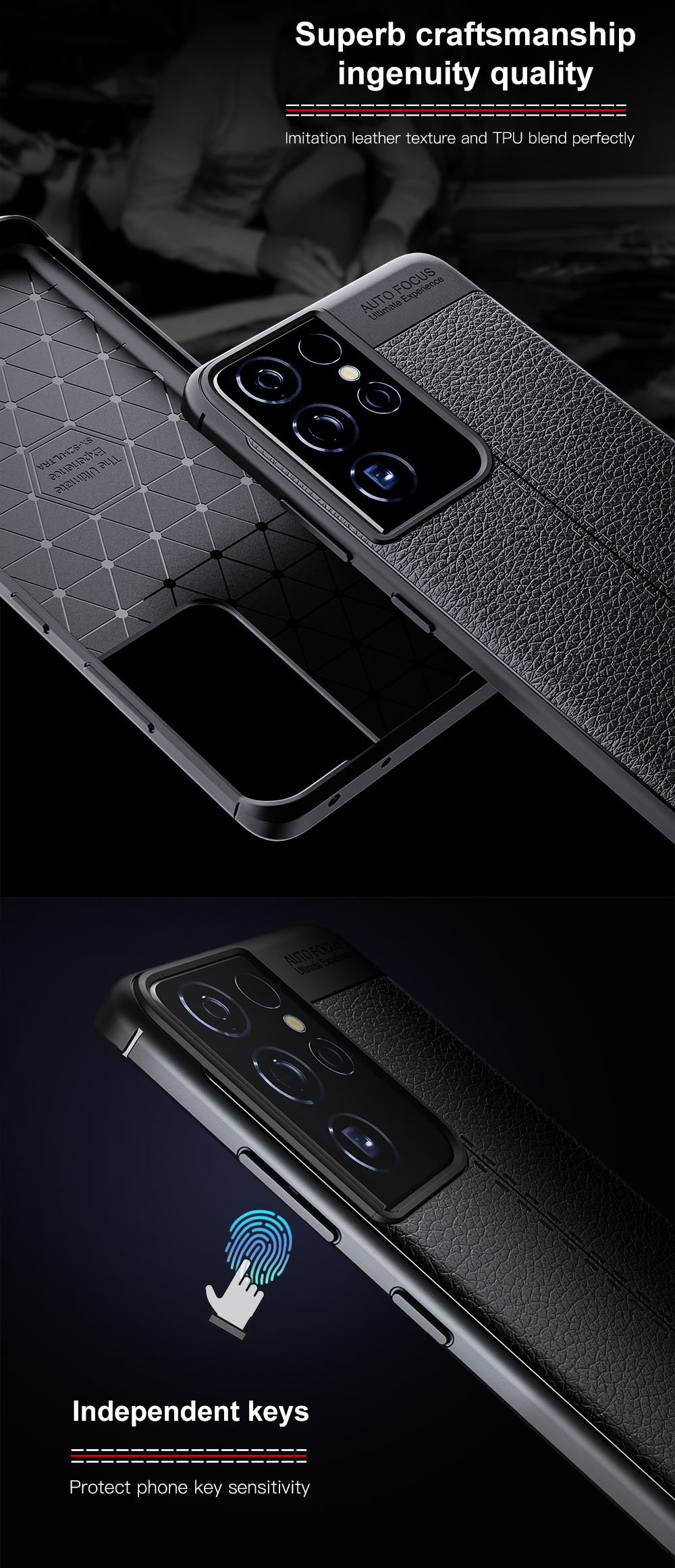 Ốp điện thoại vải da tinh tế cho Samsung S21 Ultra S21 + Plus 5g