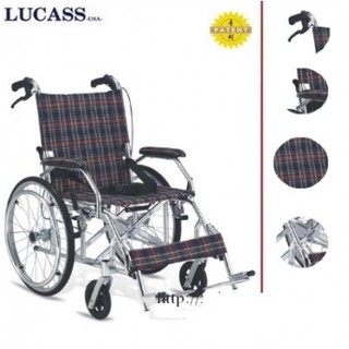 Xe lăn siêu nhẹ, hợp kim nhôm du lịch cao cấp lucass x-63