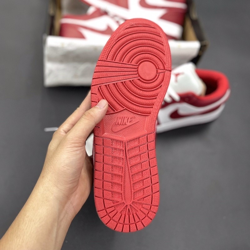 (ẢNH THẬT 1.1) Jordan low GYM RED đỏ trắng chuẩn 11 Trung