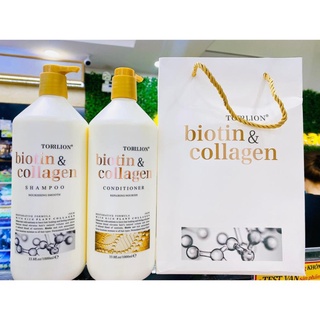 Combo 2 chai dầu gội xả Biotin Collagen 1000ml Torrlion - Loại cao cấp - mỹ phẩm MINH HÀ cosmetics