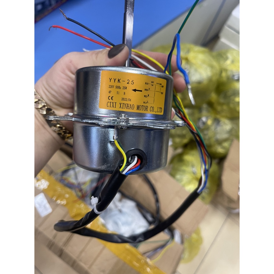 Mô tơ quạt hơi nước 25w,trục 8mm, dây đồng
