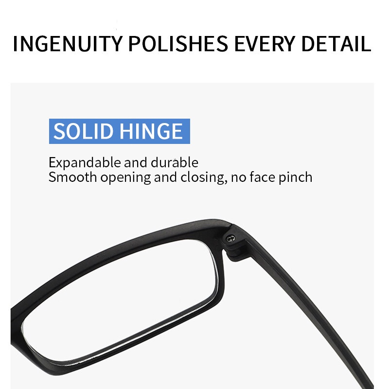 Kính Đọc Sách TR90 Gọng Nhựa Siêu Nhẹ Chống Ánh Sáng Xanh Thoải Mái Cho Nam Và Nữ