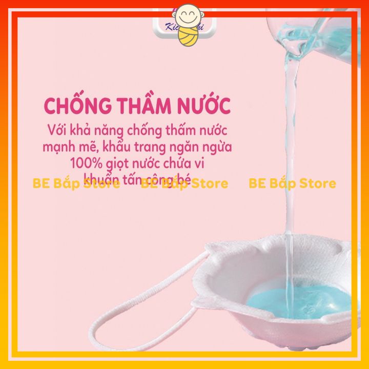 Túi 3 Khẩu Trang Gấu Kichilachi Kháng Khuẩn Chống Bụi Cho Bé Yêu