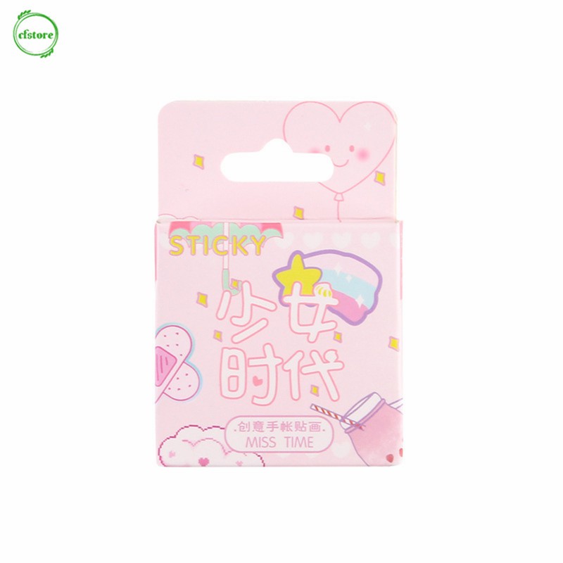 Bộ 46 sticker trang trí album sổ tay DIY thiết kế nhã nhặn