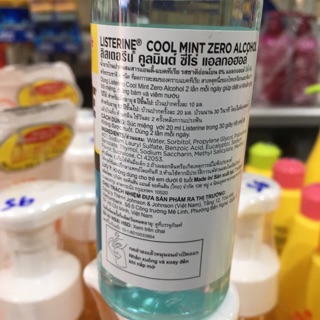 Nước súc miệng Listerine Cool Mint Zero Alcohol 100ml