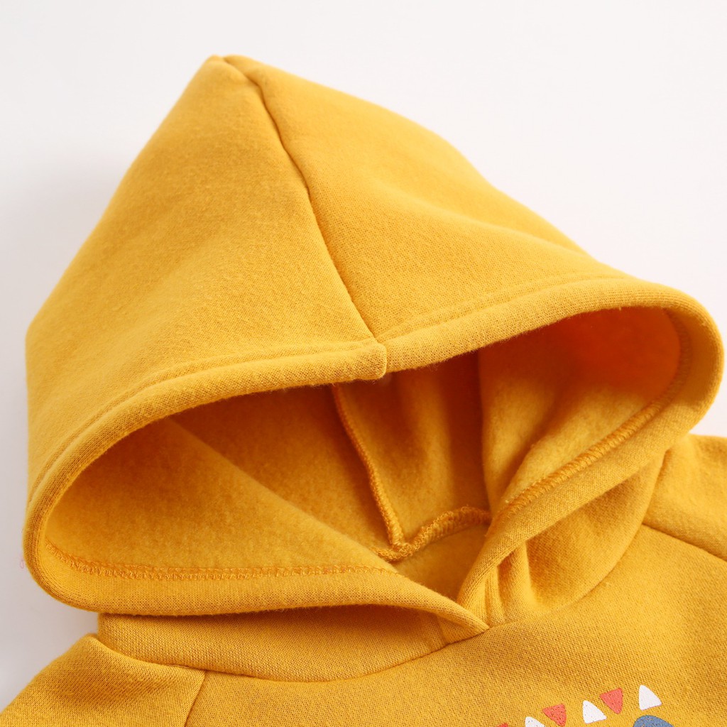 Áo Liền Quần Sanlutoz Có Mũ Màu Vàng Thời Trang Mùa Đông Cho Trẻ Em