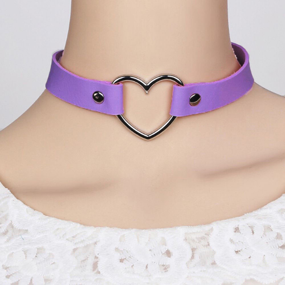 Vòng Cổ Choker Bằng Da Đính Đinh Tán Phong Cách Harajuku Nhiều Màu Tùy Chọn Cho Nữ
