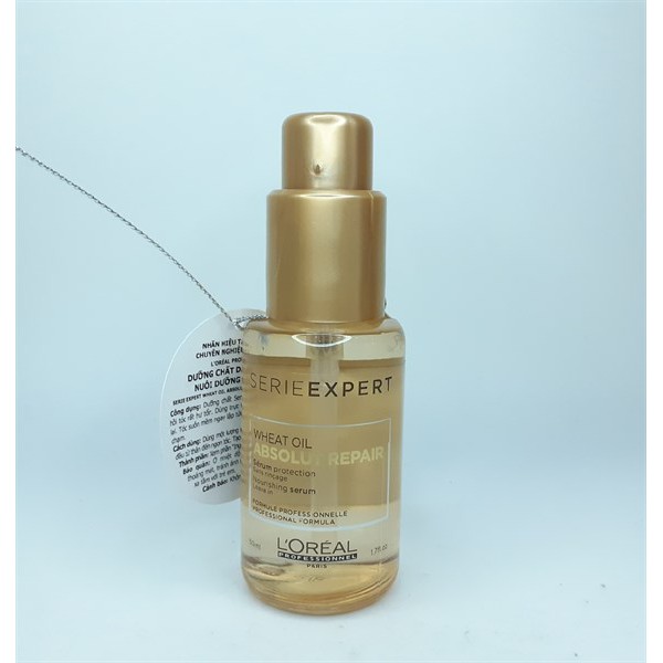 Tinh dầu dưỡng tóc phục hồi tóc hư tổn Loreal Serie Expert Wheat Oil Absolut Repair 50ml