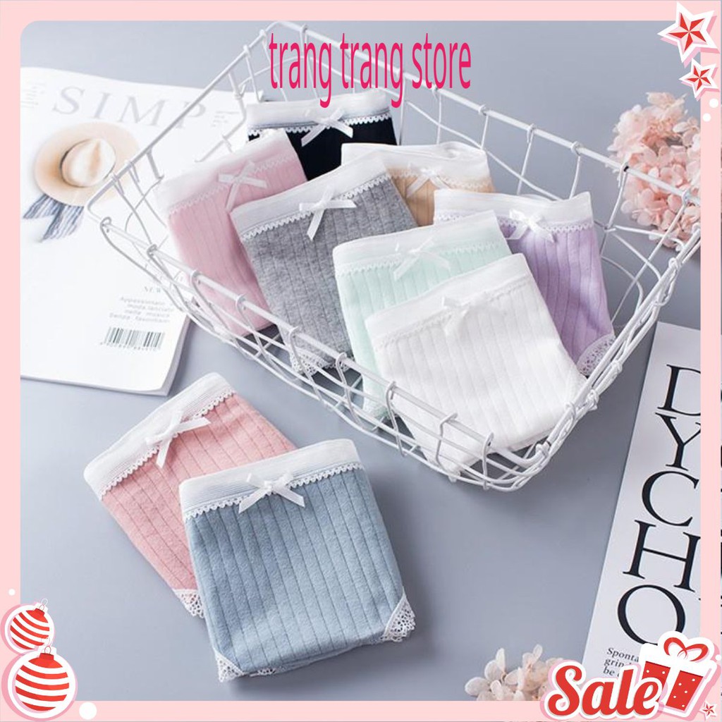 Quần Lót Nữ [Có Size] (🔥FREESHIP🔥) Chất Liệu Cotton Tăm Viền Ren xuất Nhật