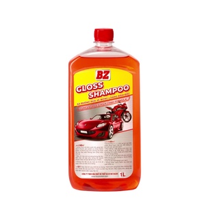 Combo Nước rửa xe, xà bông rửa xe bọt tuyết BZ Gloss Shampoo 1L - siêu bọt, siêu sạch, công nghệ Châu Âu