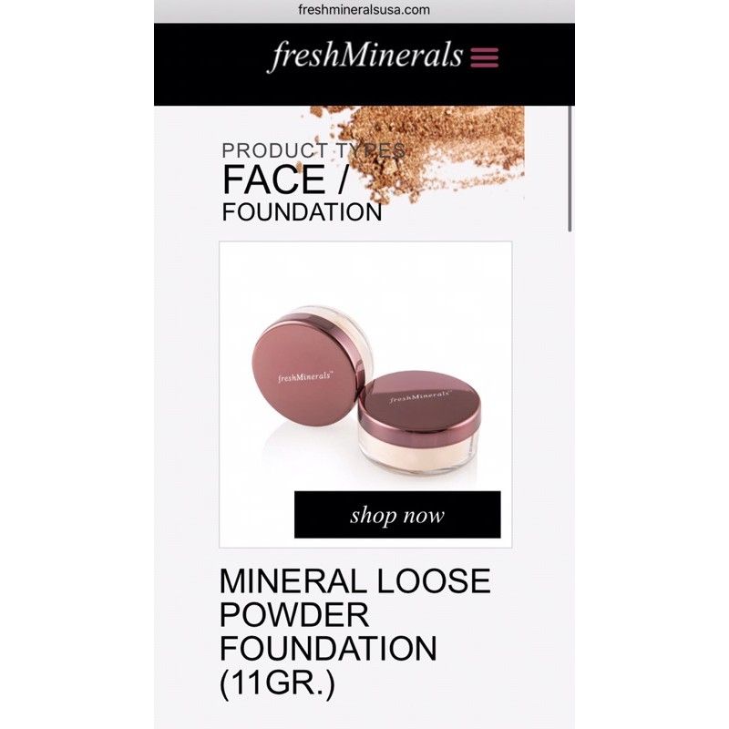 Phấn phủ bột mịn khoáng chất FreshMinerals made in usa