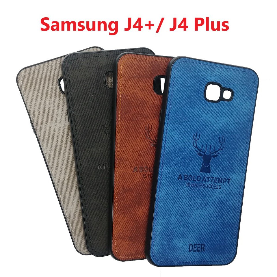 [ XẢ KHO ] Samsung J4 Core/ J2 Core/ J4+/ J4 Plus/ A6+/ A6 Plus/ M20/ J8/ A20/ A30 Ốp hươu vải Jean viền TPU dẻo